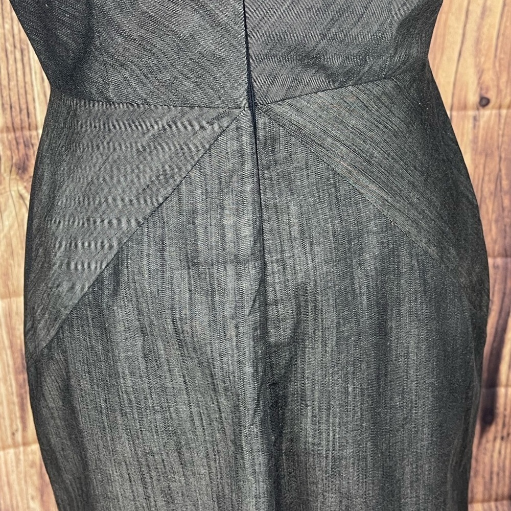 Calvin Klein gray cotton blend V-neck dress women’s size 6 Calvin Klein - Picture 10 of 13